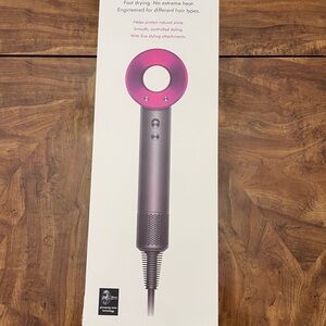 Pink and Silver Hair Dryer